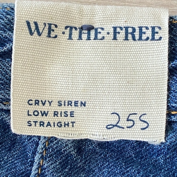 Free People Crvy Siren Jeans Low Rise Straight Jeans NWT - Picture 11 of 11